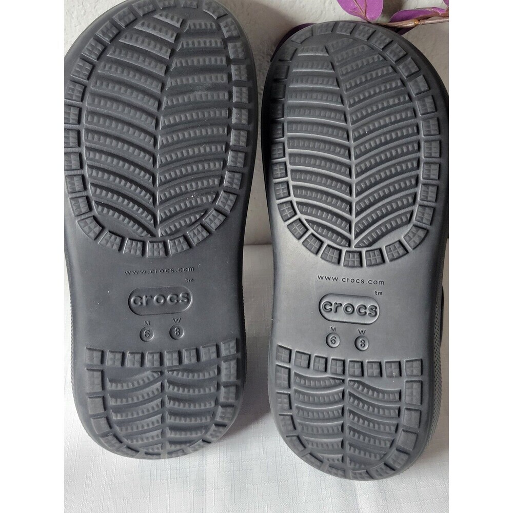 Crocs Iconic comfort Unisex Size Men's 6 Women's 8 Black  Crush Clog - Picture 6 of 16